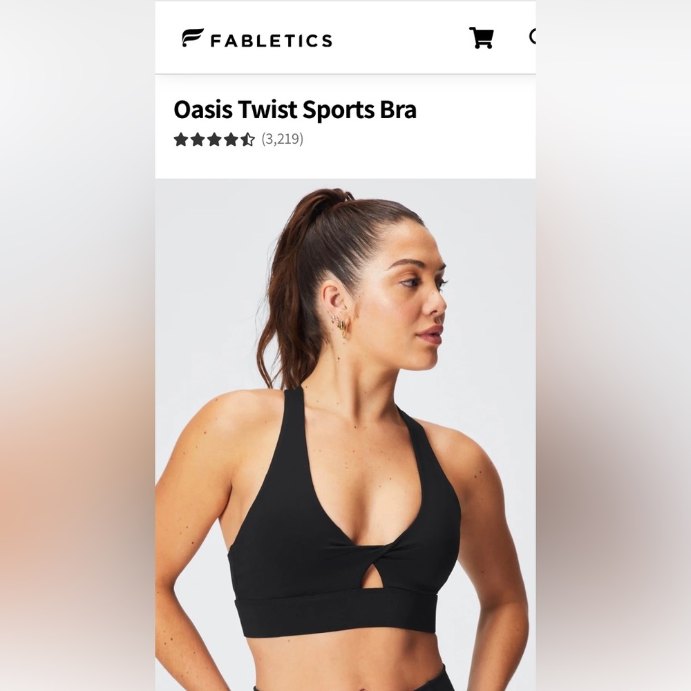 Fabletics - Oasis Twist Sports Bra - M